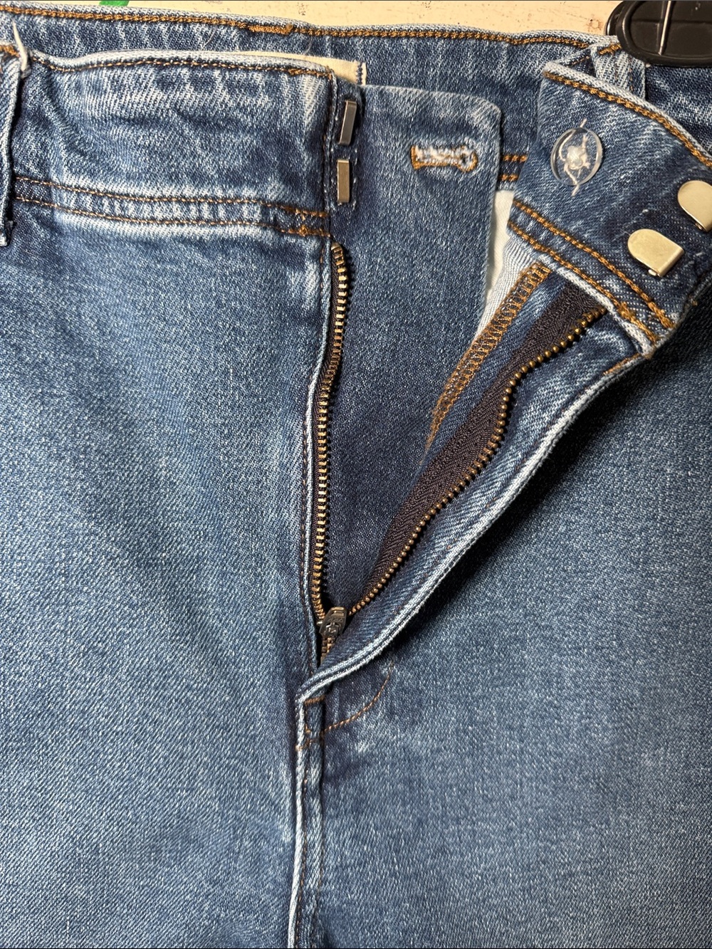 High rise trouser Jeans in Classic Blue Denim - Picture 7 of 8